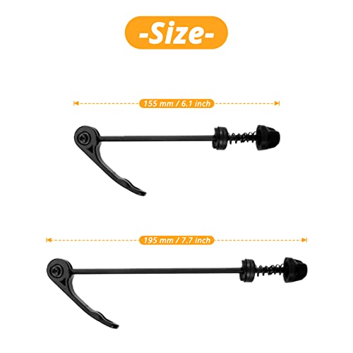 Yonburd Road Mountain Bicycle MTB Wheel Hub Front and Rear Skewers Quick Release Skewer Clip Bolt Lever Axle QR